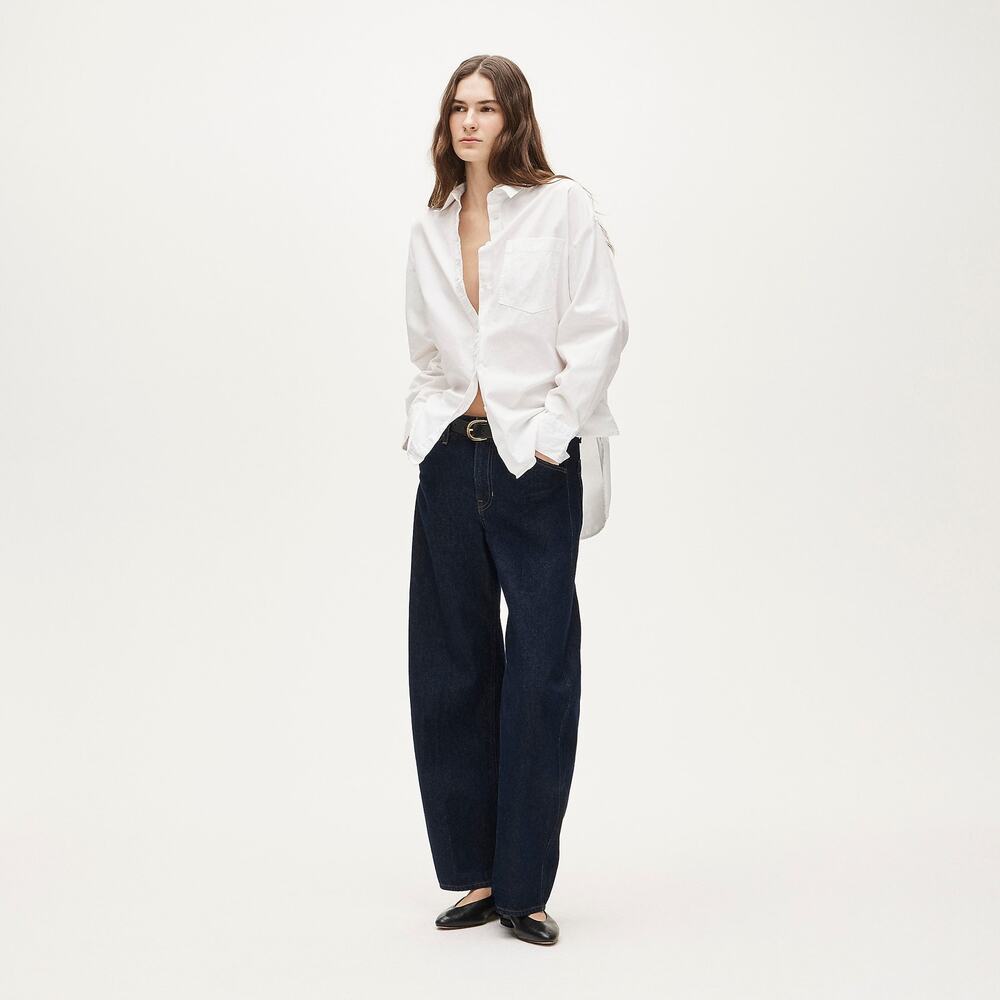 J. Crew Women's Etienne Oversized Shirt In Lightweight Oxford White Size S NWT